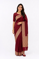 BANARASI SILK SAREE WITH BLOUSE PIECE