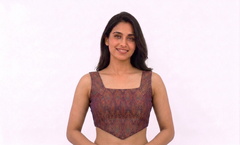BROCADE BLOUSE WITH BACK ZIP