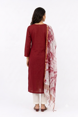 TIE & DYE 2 PIECE SET KURTA WITH DUPATTA