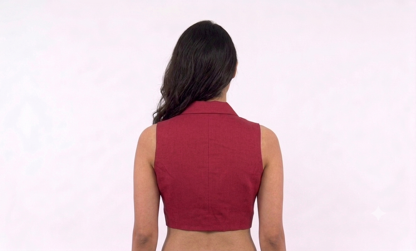 PLAIN COLLAR BLOUSE