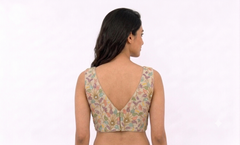CREAM DESIGNER EMBROIDERED BLOUSE