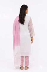 UNSTITCHED 3 PC COTTON SET WITH CUTWORK