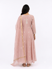 PINK CHANDERI MULMUL 2 PC SET WITH DUPATTA