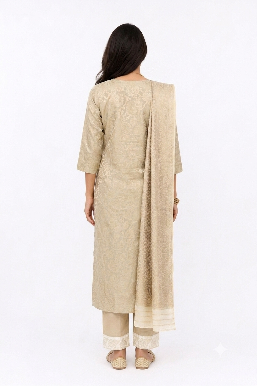 BANARASI CREPE SILK BANSAL 3 PIECE SET
