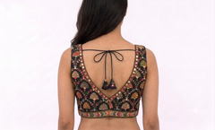 BLACK EMBROIDERED BLOUSE
