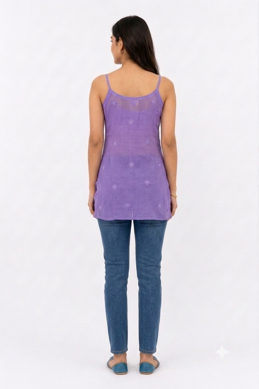 RESHAM WORK SPAGHETTI STRAPS TUNIC