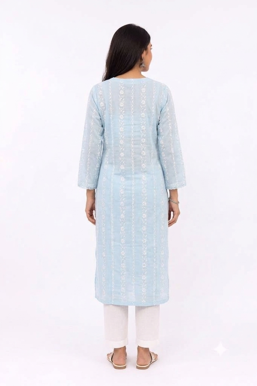 SKY BLUE GEORGETTE KURTA