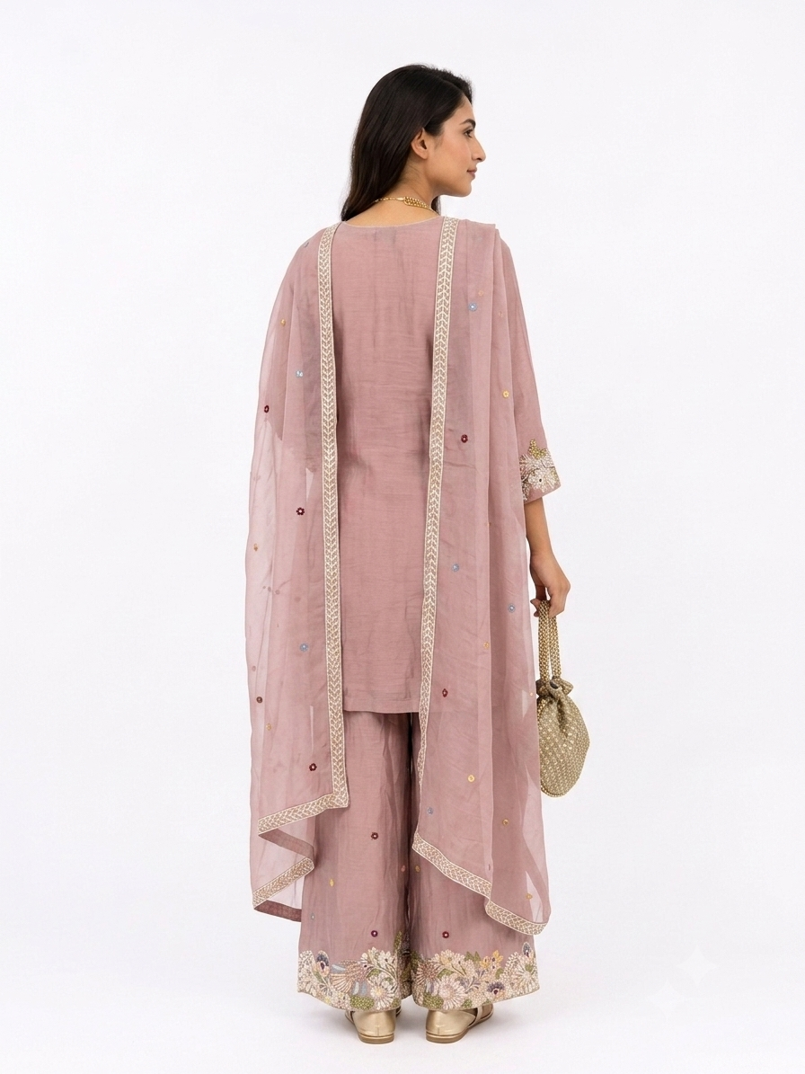MAYURI 3 PIECE SET KURTA+ PALAZO+ DUPATTA