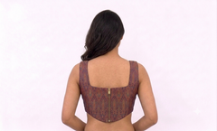 BROCADE BLOUSE WITH BACK ZIP
