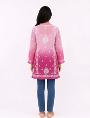 PINK LUCKNOWI MUSLIN TUNIC