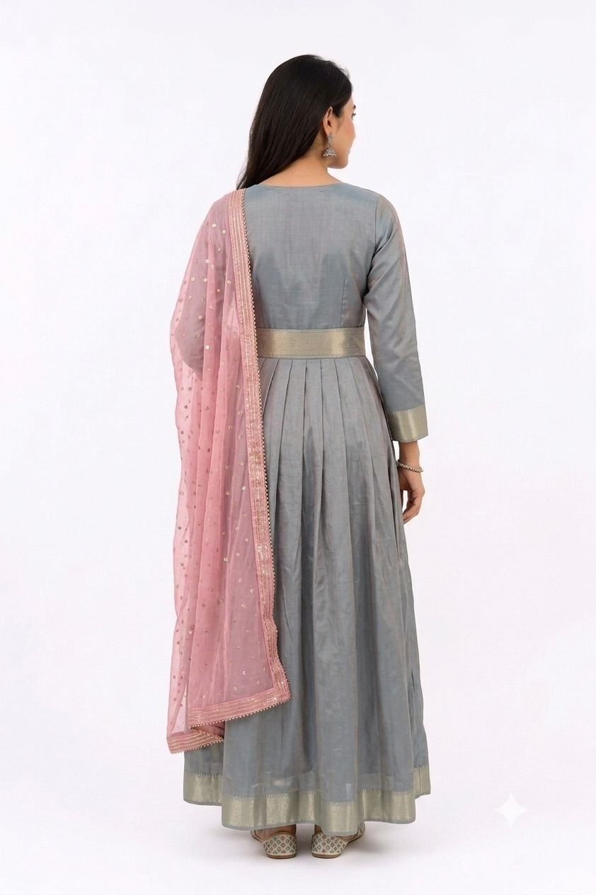 PURE BANARASI ANARKAIL WITH DUPATTA