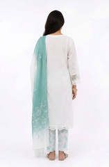 UNSTITCHED 3 PC COTTON SET WITH CUTWORK