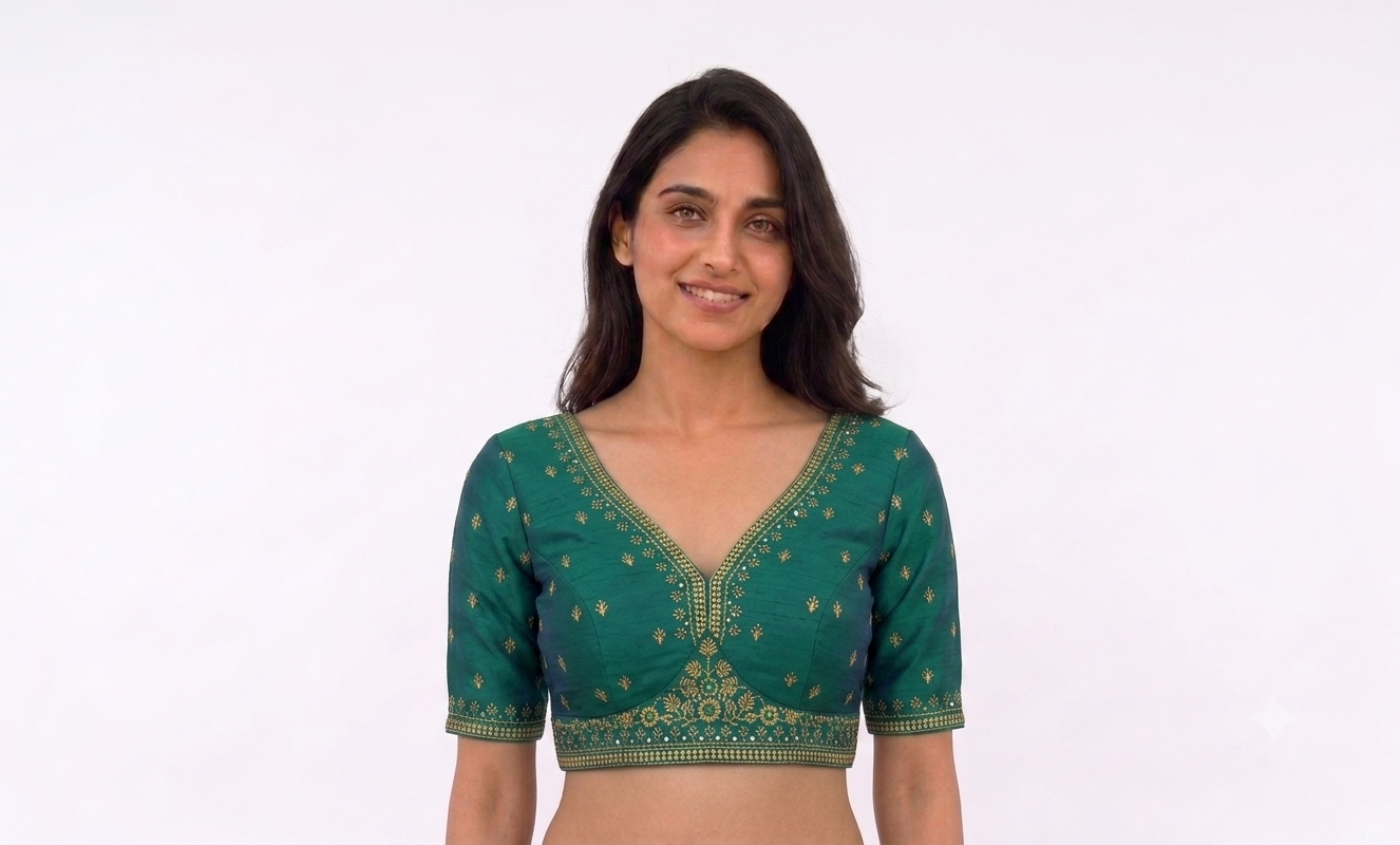 DESIGNER BLOUSE WITH SLEEVES