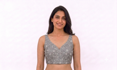EMBROIDERED BLOUSE SLEEVELESS