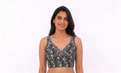 EMBROIDERED BLOUSE SLEEVELESS