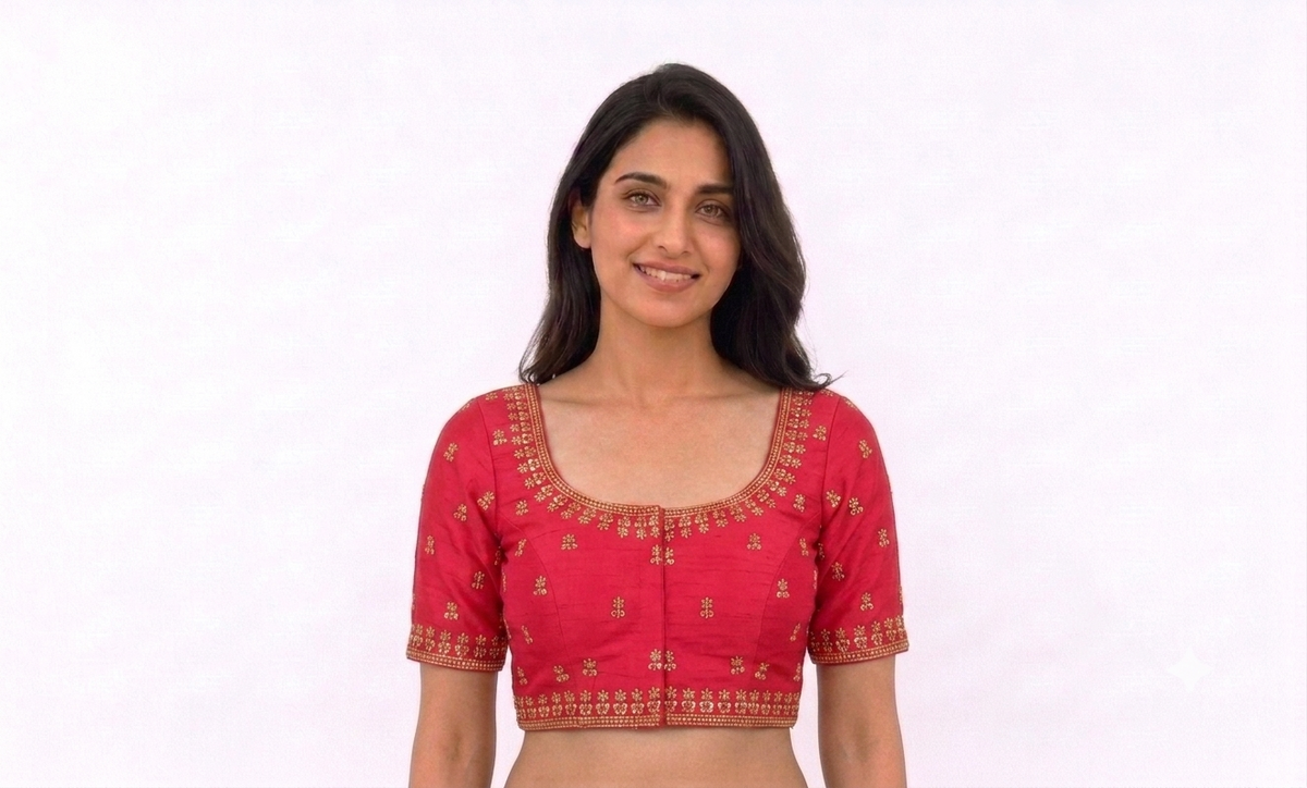 EMBROIDERED BLOUSE WITH SLEEVES