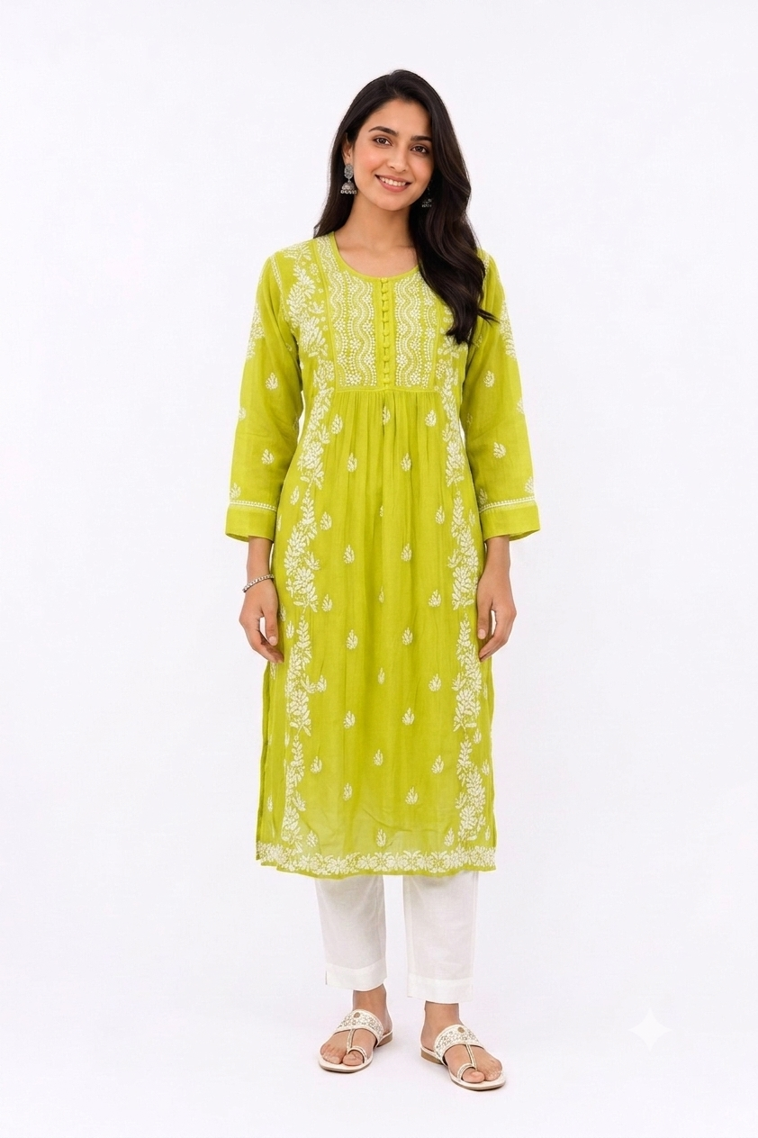 LUCKNOWI LONG KURTA /GOWN
