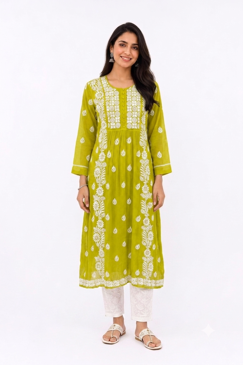 LUCKNOWI LONG KURTA /GOWN