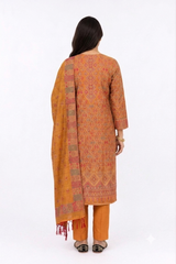 UNSTITCHED 3 PC SET MUSTARD KANI JAMAVAR