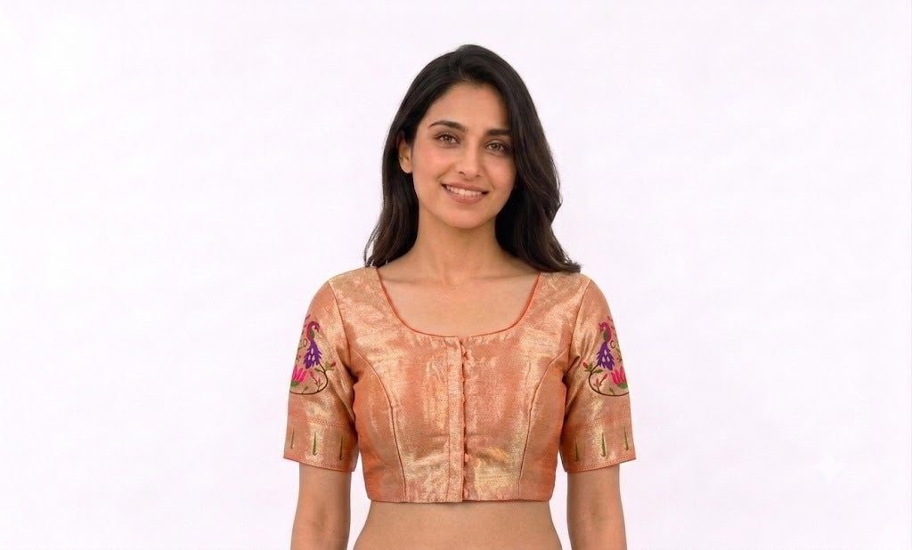 PAITHANI BLOUSE WITH SLEEVES