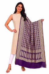 PURE BANARASI SILK PURPLE DUPATTA