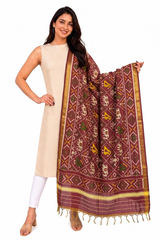 PURE MULBERRY SILK IKKAT DUPATTA