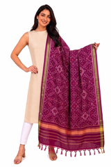PURE MULBERRY SILK IKKAT DUPATTA