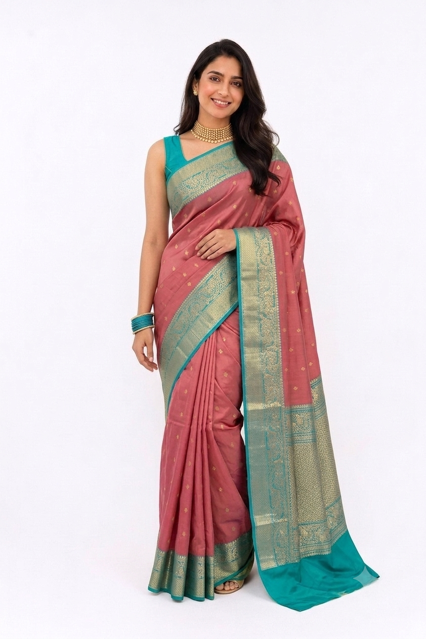 PURE SILK SAREE WITH BANARSI BORDER