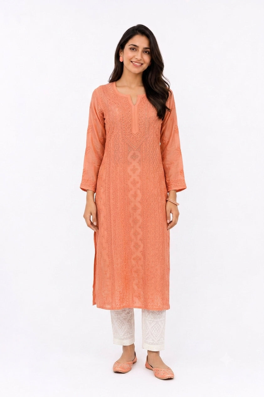 PURE SILK WITH PATCH WORK KURTA