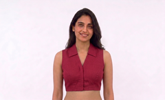 PLAIN COLLAR BLOUSE