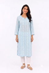 SKY BLUE GEORGETTE KURTA