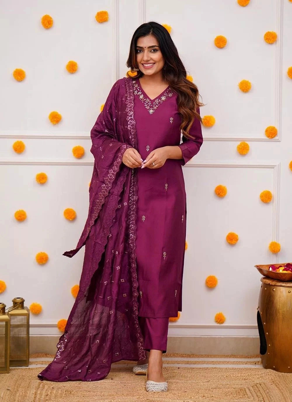 Salwar Suit - Chanderi