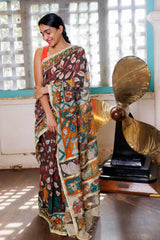 Saree - Pen_Kalamkari