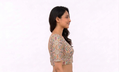 COLOURFUL BLOUSE WITH SLEEVES