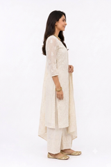 MUKAISH WORK OFF WHITE 3 PIECE SET