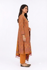 UNSTITCHED 3 PC SET MUSTARD KANI JAMAVAR