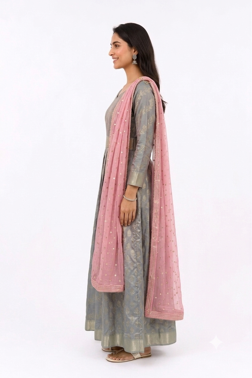 PURE BANARASI ANARKAIL WITH DUPATTA