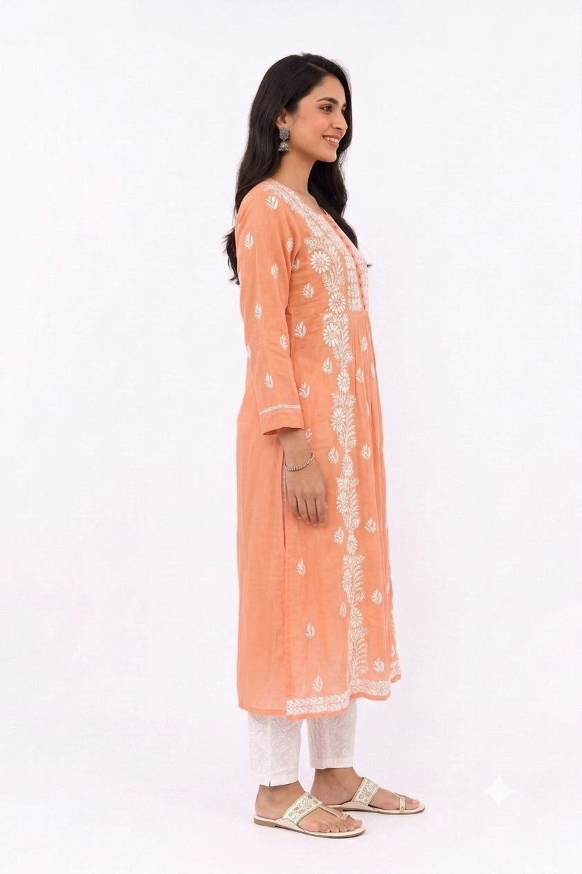 LUCKNOWI LONG KURTA /GOWN