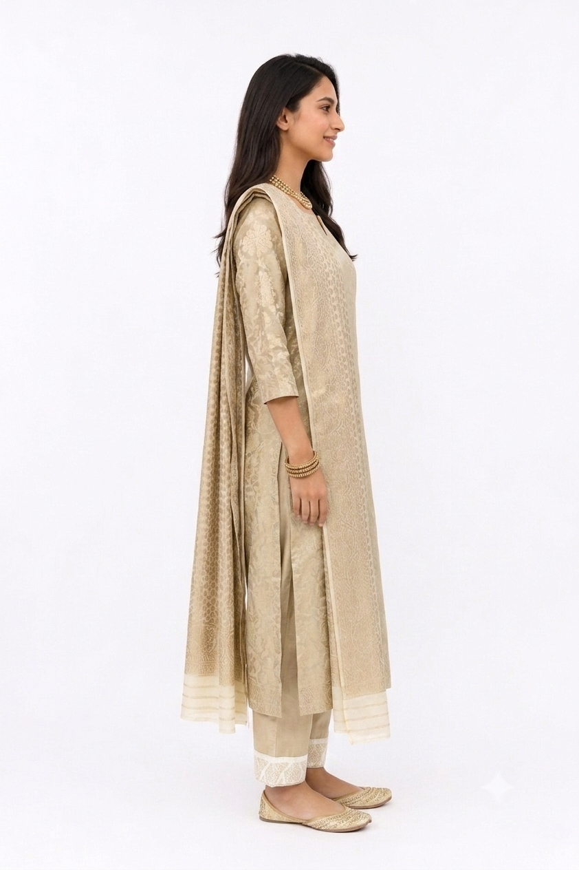 BANARASI CREPE SILK BANSAL 3 PIECE SET